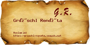 Gröschl Renáta névjegykártya